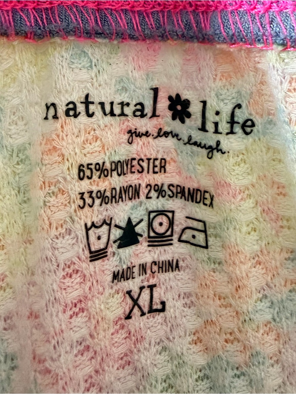 Natural Life Boho Waffle Knit Pajama Lounge Set - 3 Pieces, Floral Size XL - Picture 14 of 14